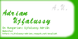 adrian ujfalussy business card